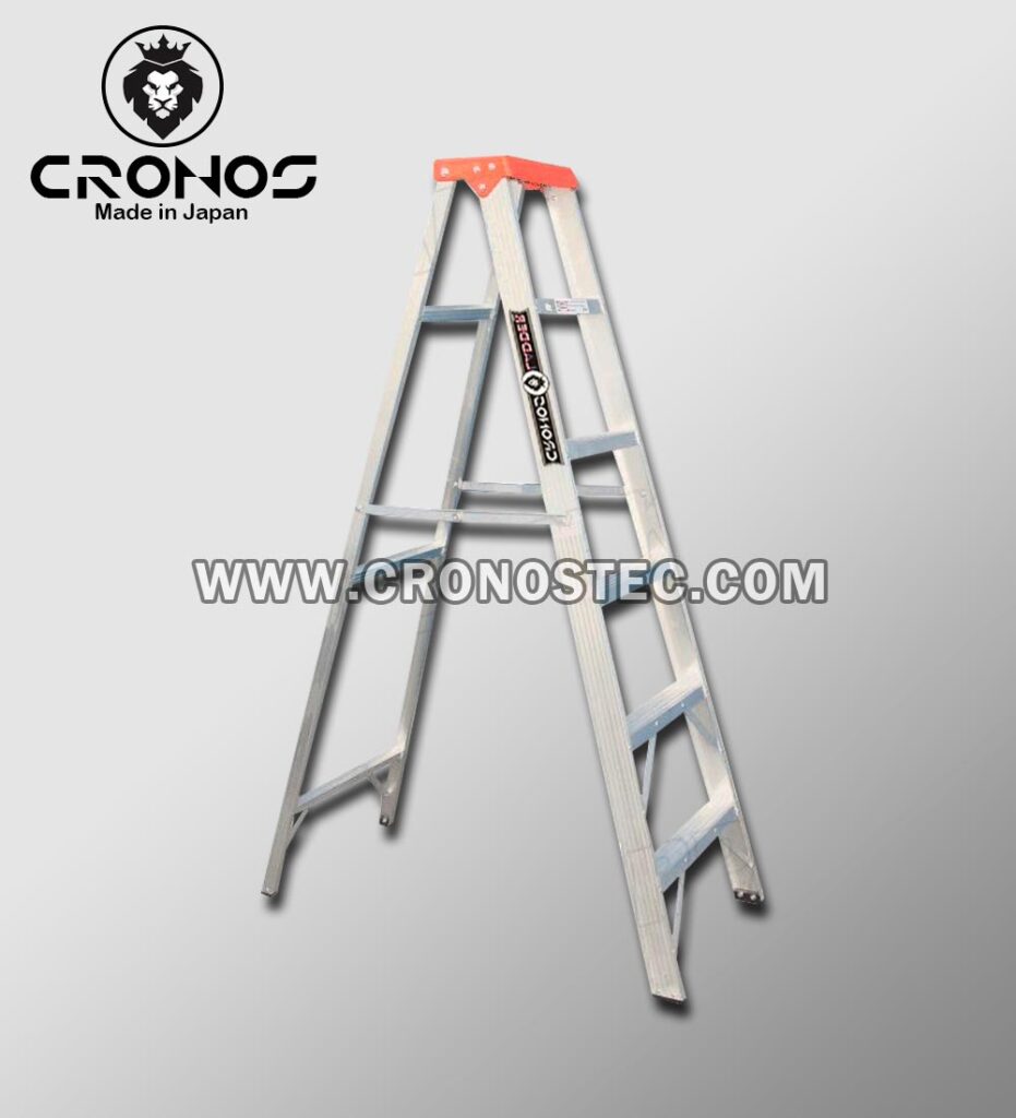 Escalera Tijera Simple Acceso De Aluminio 2.40 M/ 8 P.